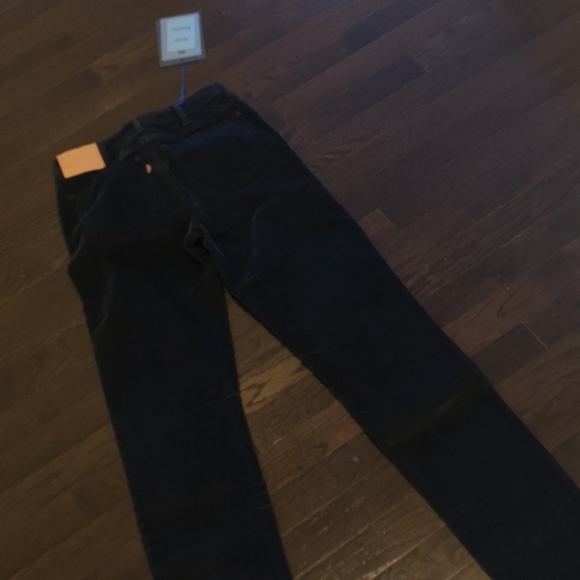 Corduroy mid rise straight pants - Picture 4 of 7